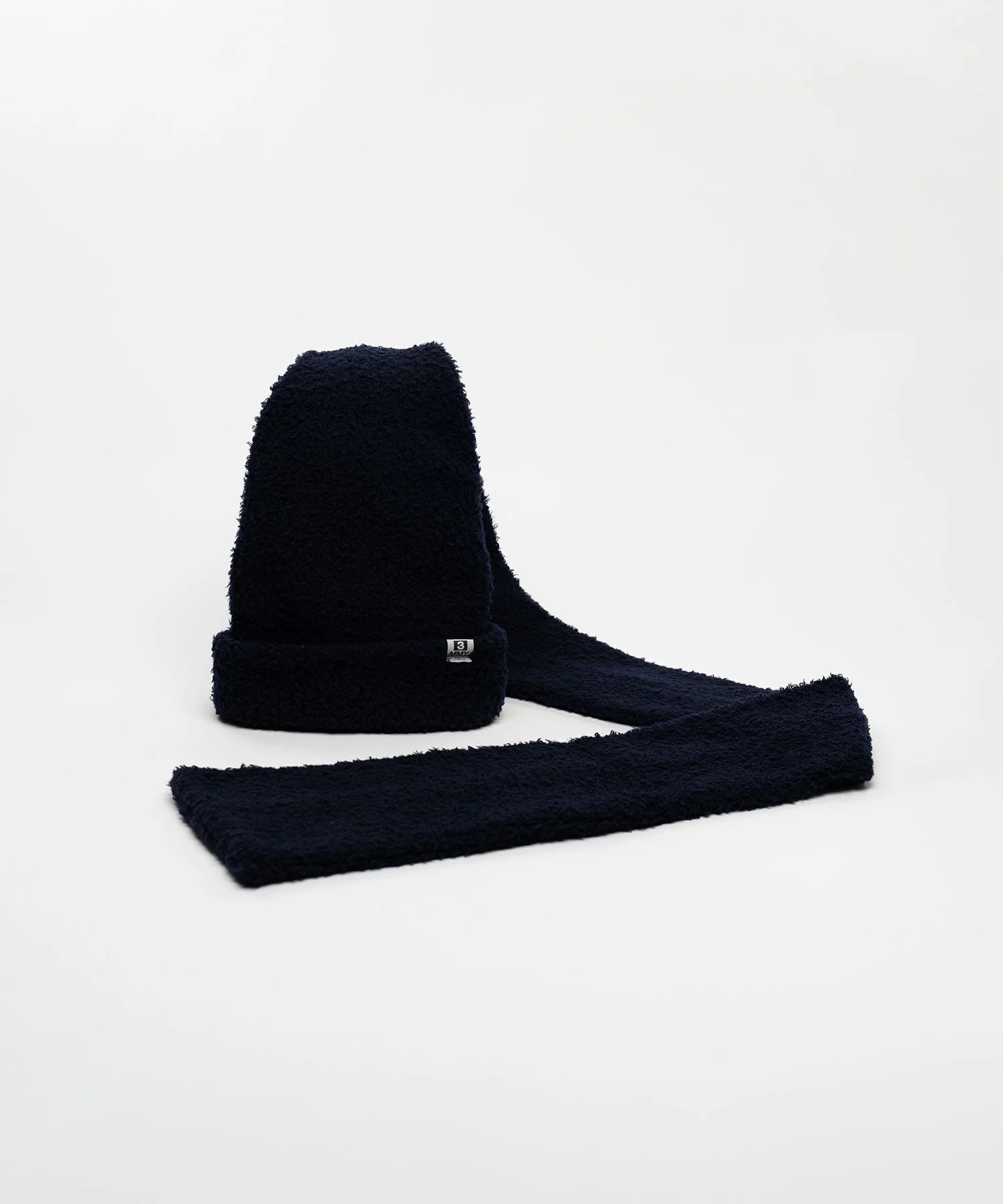 Scarf Detail Knit Cap - 1