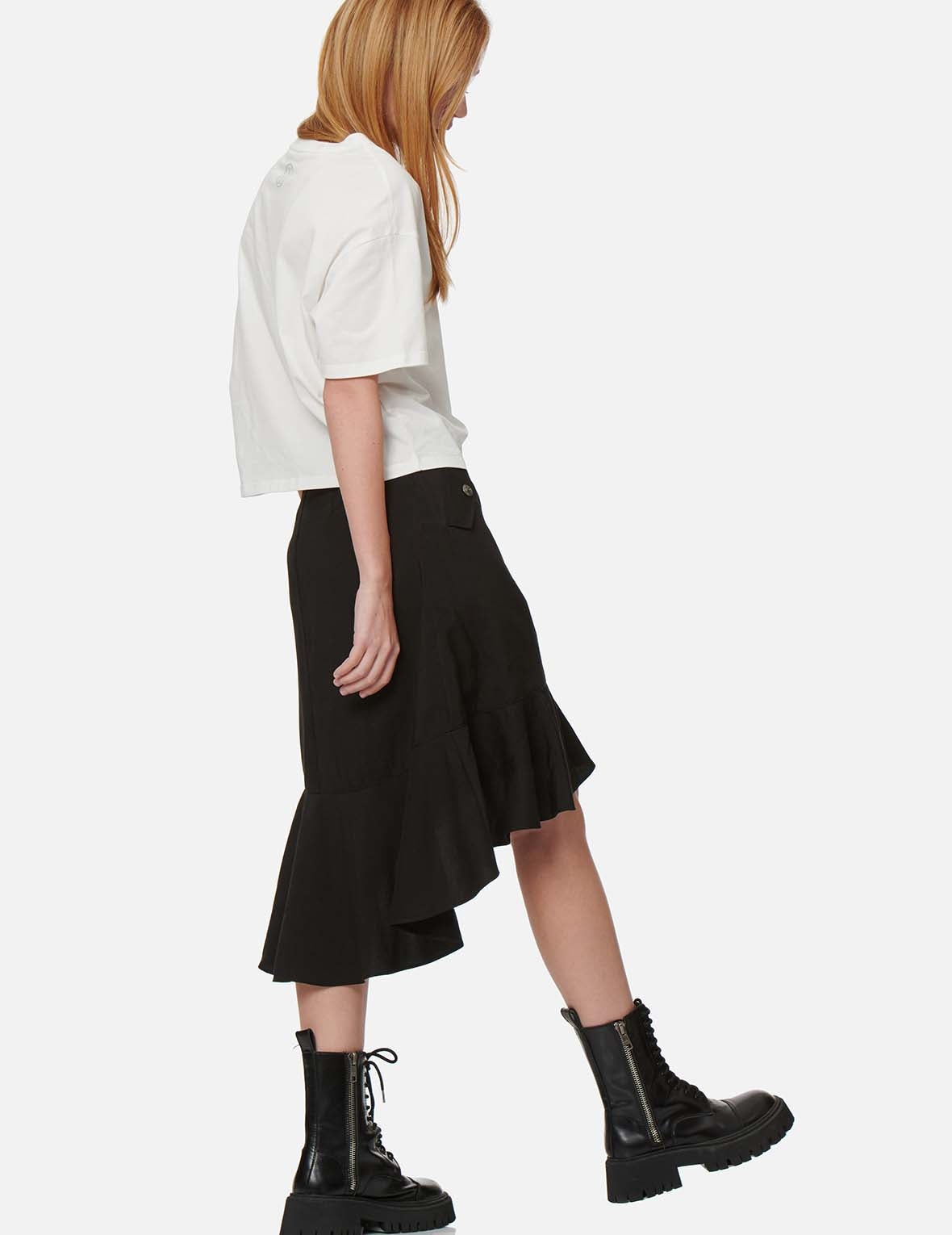 Asymmetric Ruffle Skirt - 6