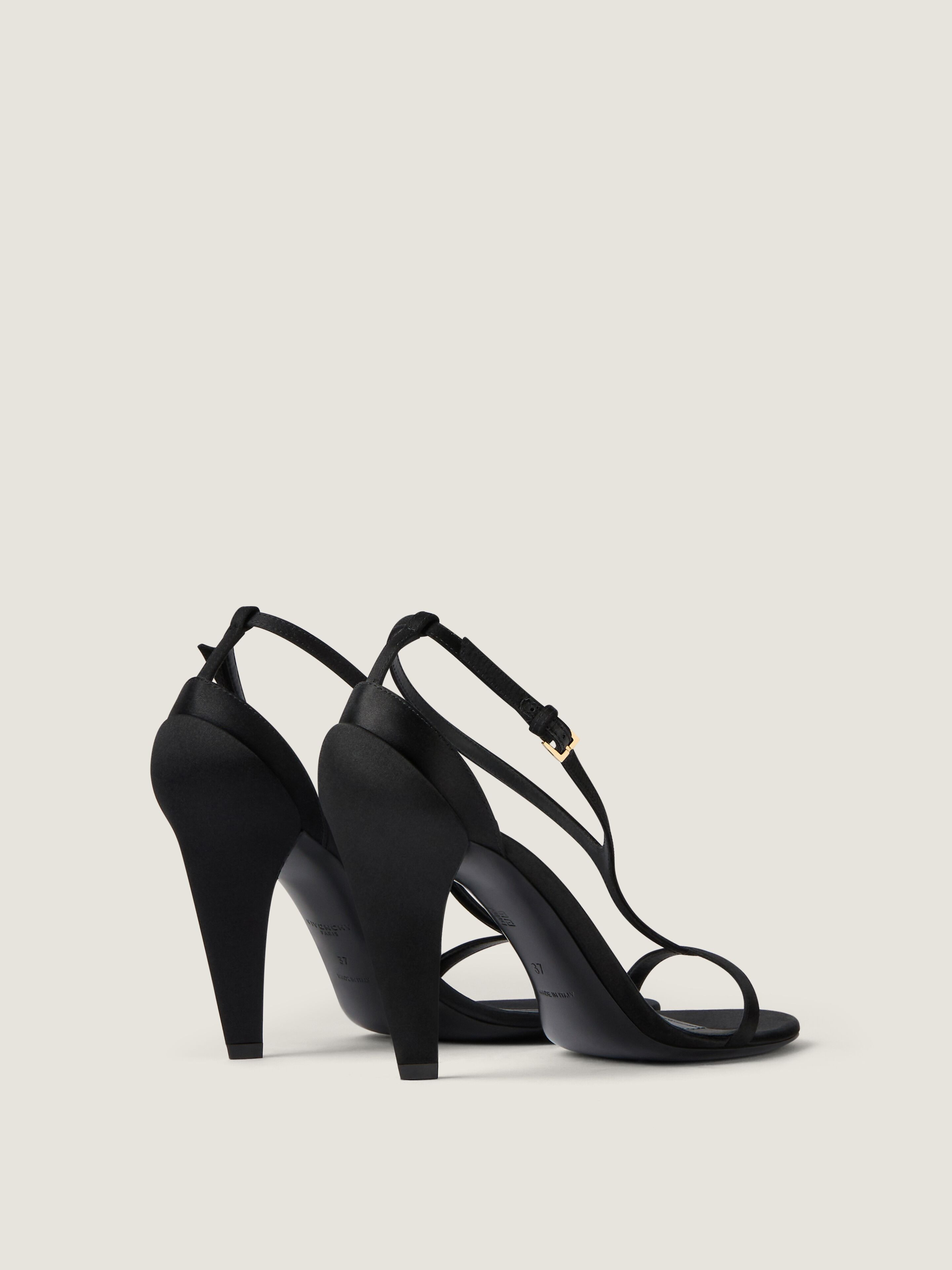 NAKED HEELED SANDALS IN SATIN - 5