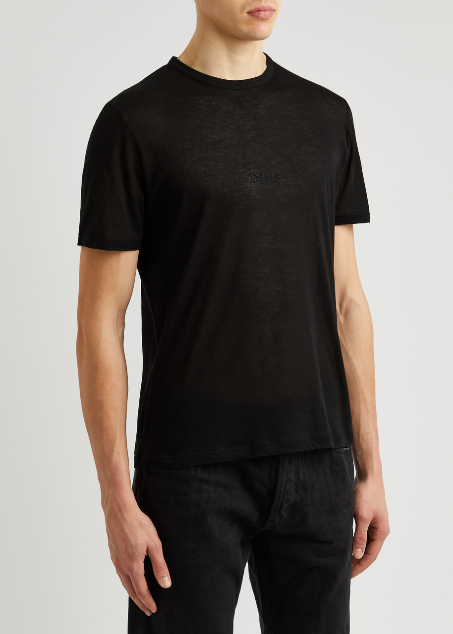 Logo-embroidered cotton T-shirt - 2