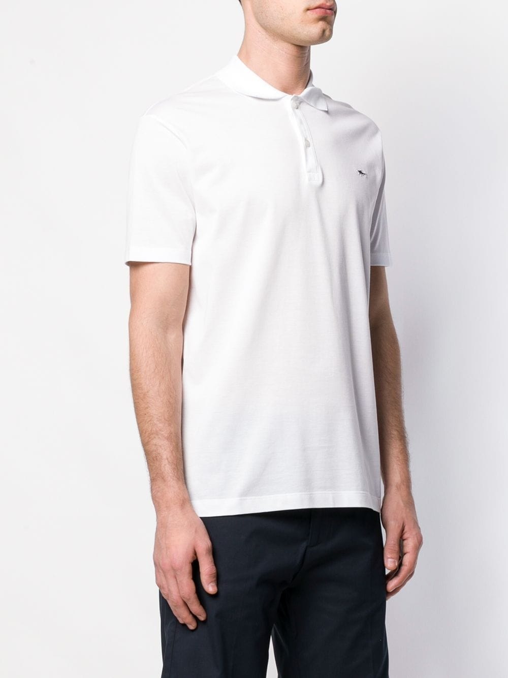embroidered logo polo shirt - 3