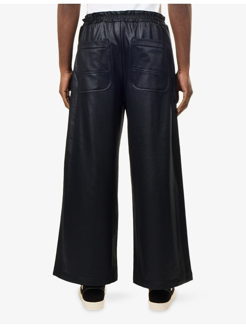 Wide-Leg Cotton-Jersey Jogging Bottoms 4