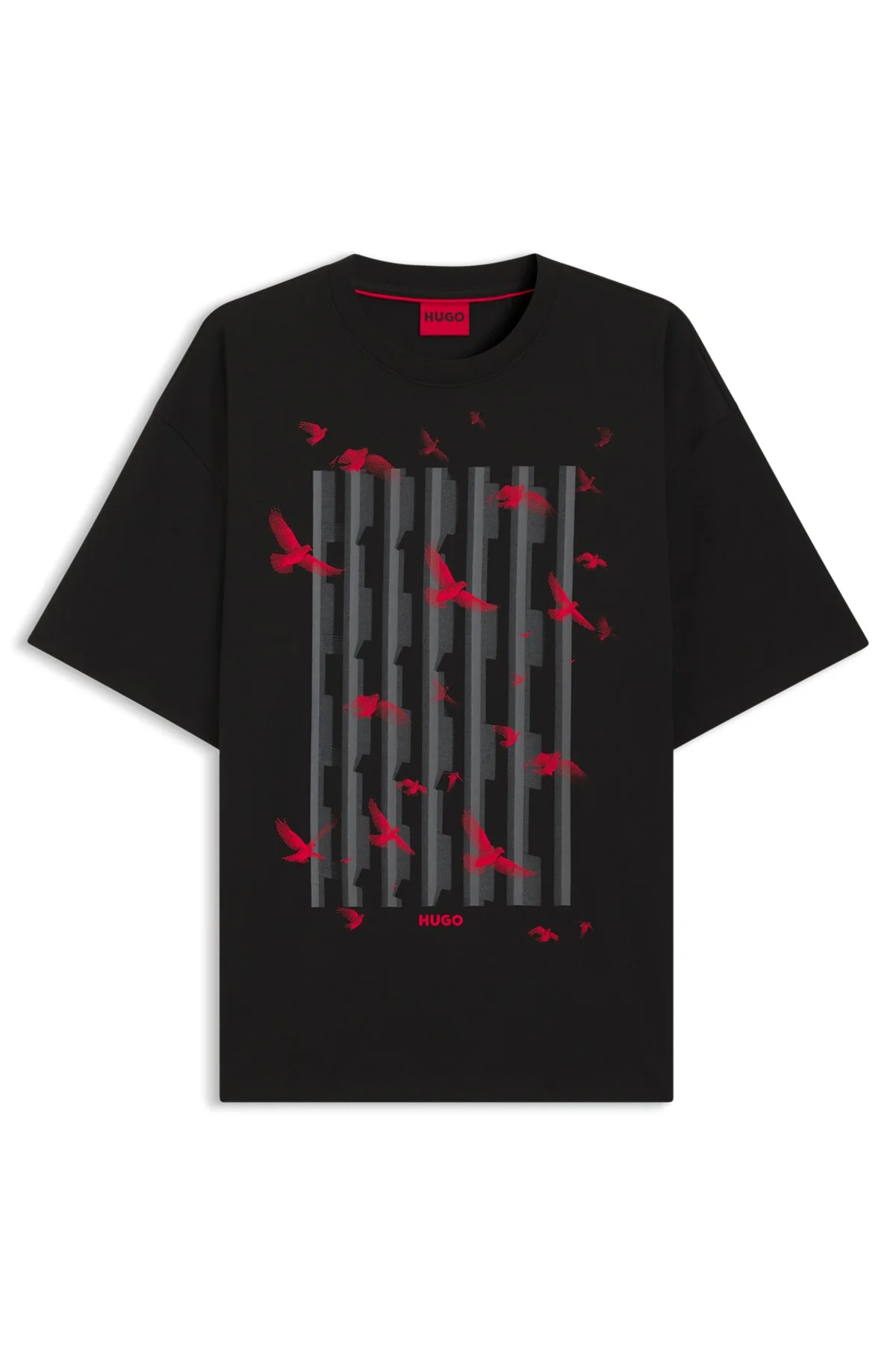 COTTON-JERSEY T-SHIRT WITH BIRD ARTWORK - 1