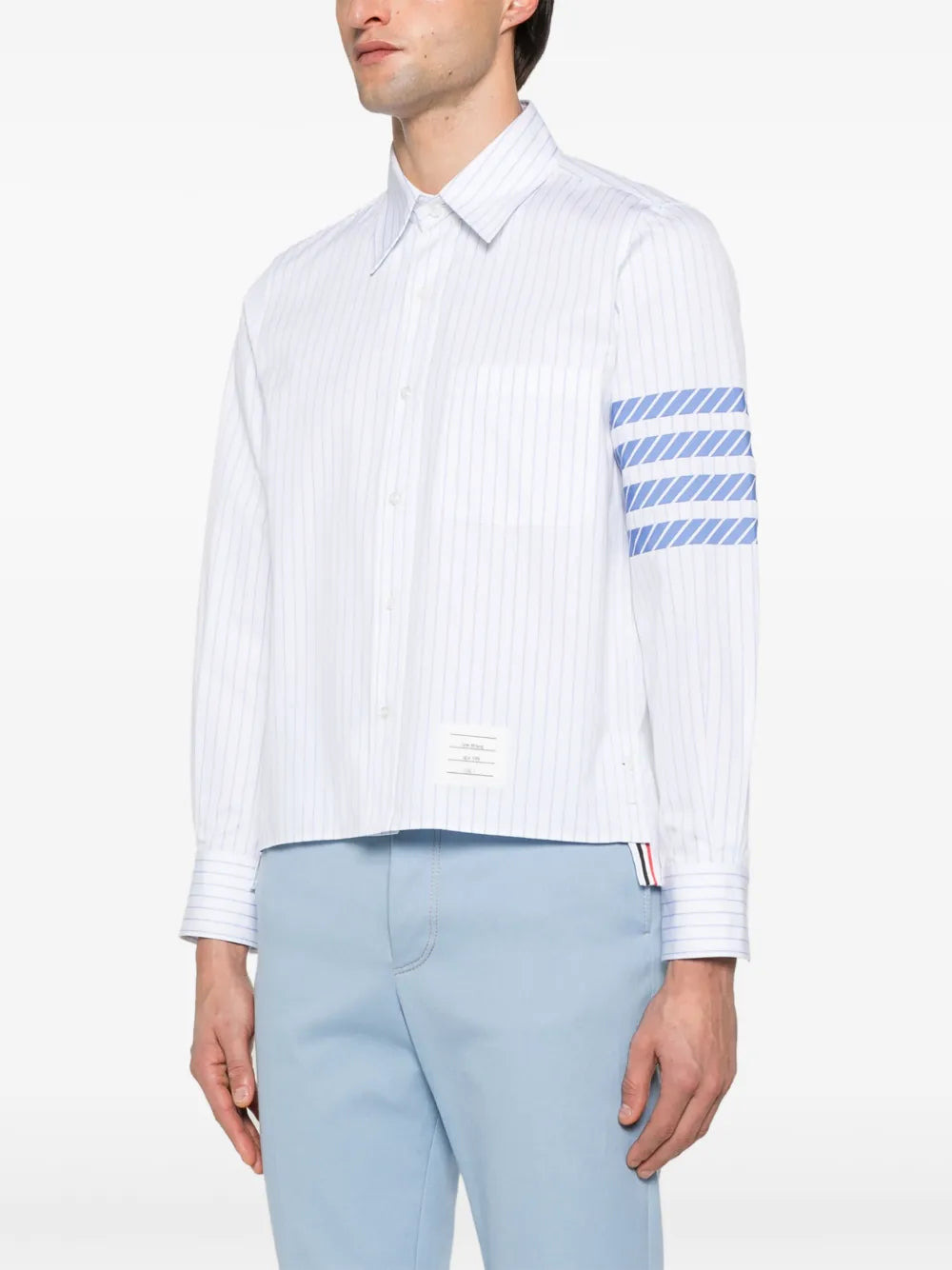 Pinstripe Poplin 4-Bar Shirt Men - 3
