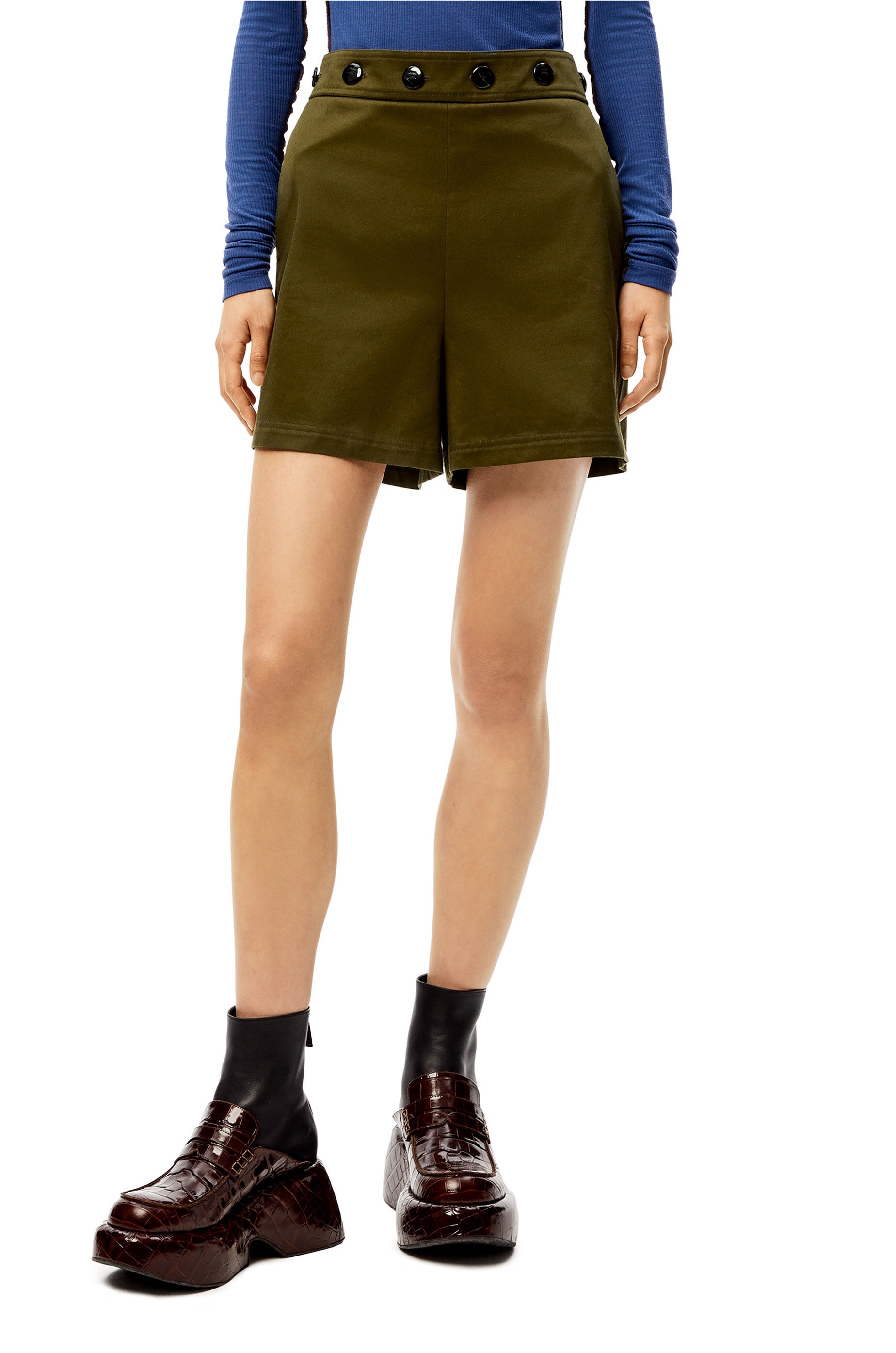 Button shorts in cotton - 3