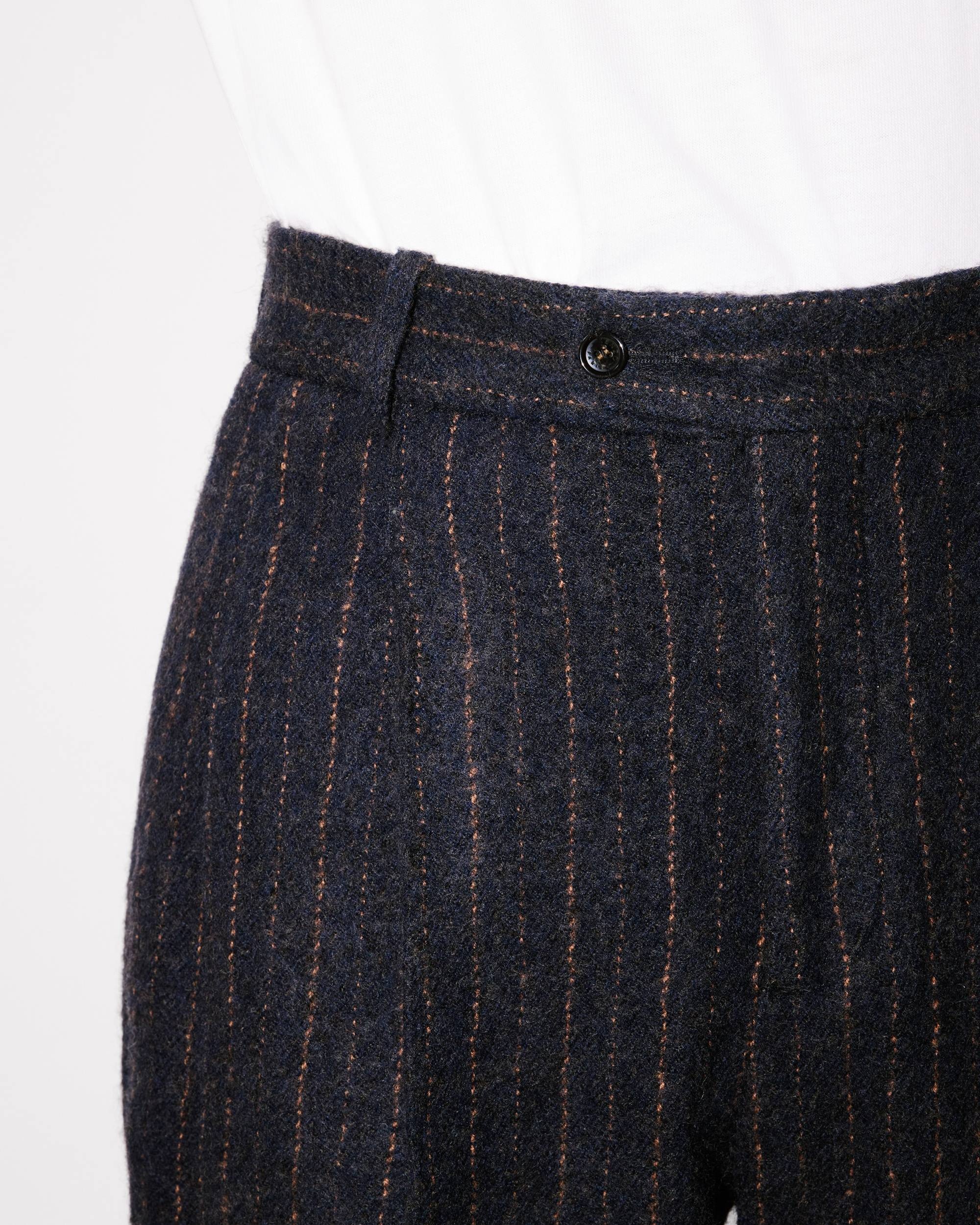 Straight pleated tailored pants in virgin wool - 6