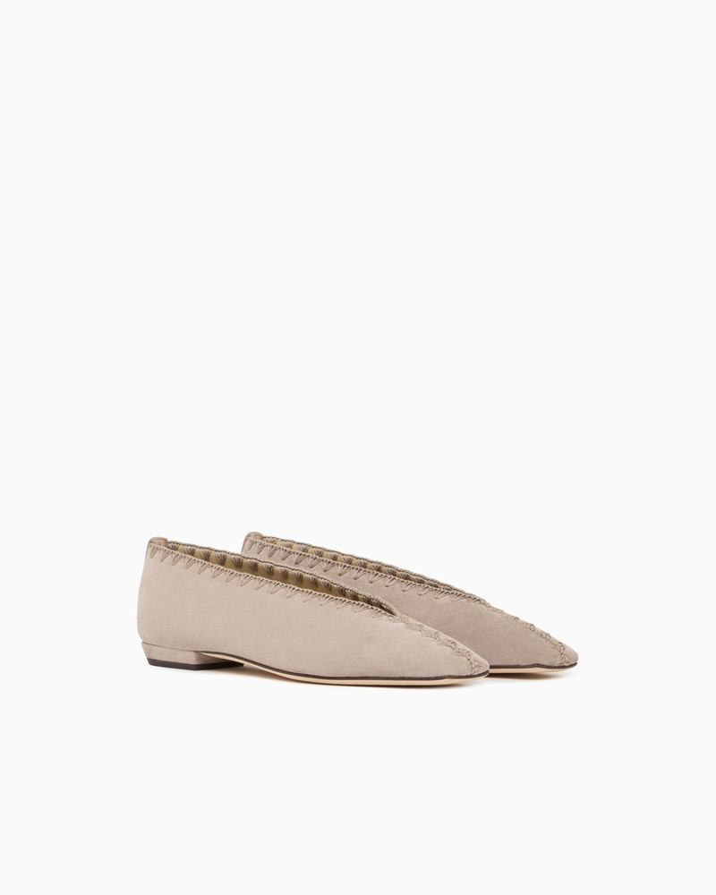 SUEDE BALLERINAS WITH EMBROIDERY 2