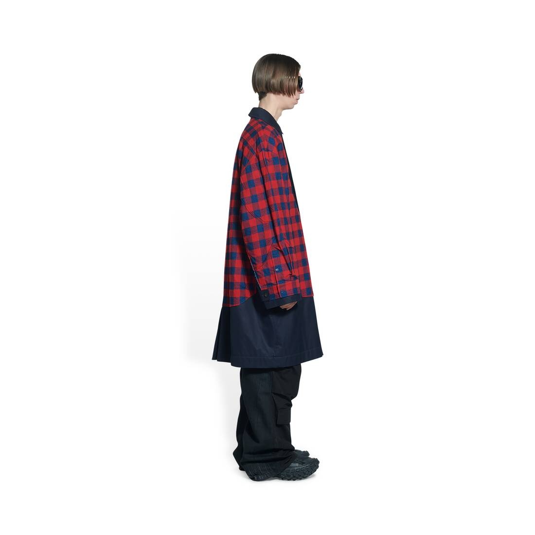 Men's Patched Carcoat in Indigo - 3