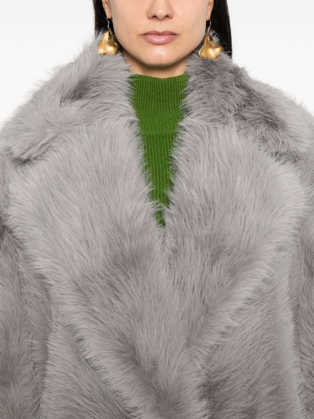 faux-fur coat - 5