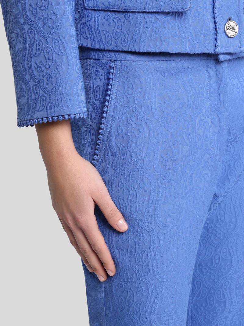 Etro FLARED PAISLEY JACQUARD TROUSERS outlook