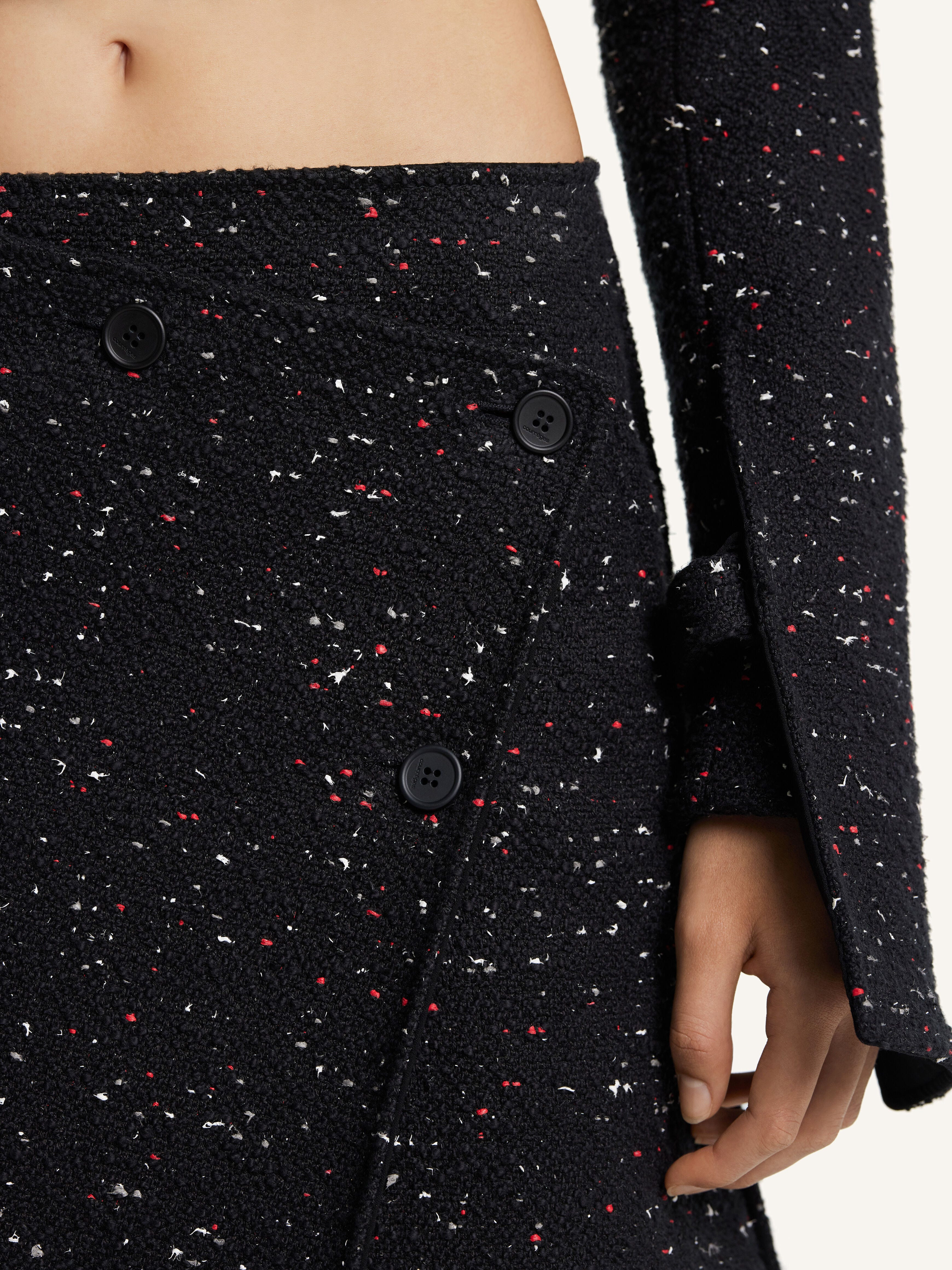 OBLIQUE TWEED MINI-SKIRT - 4