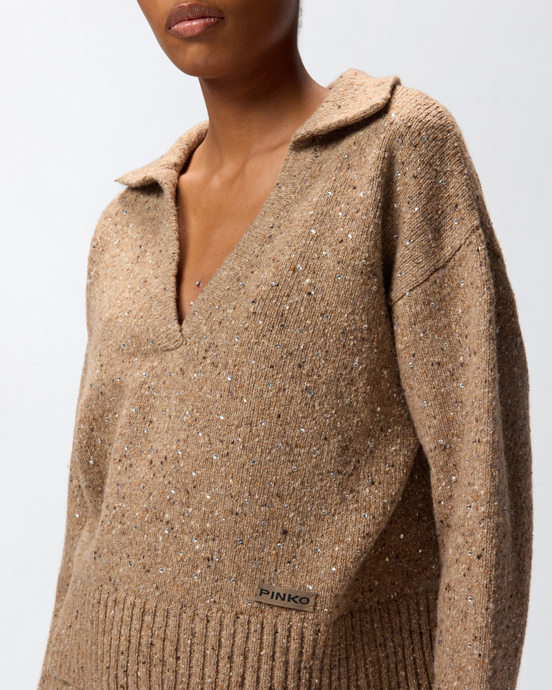 V-NECK SWEATER WITH RHINESTONES 5