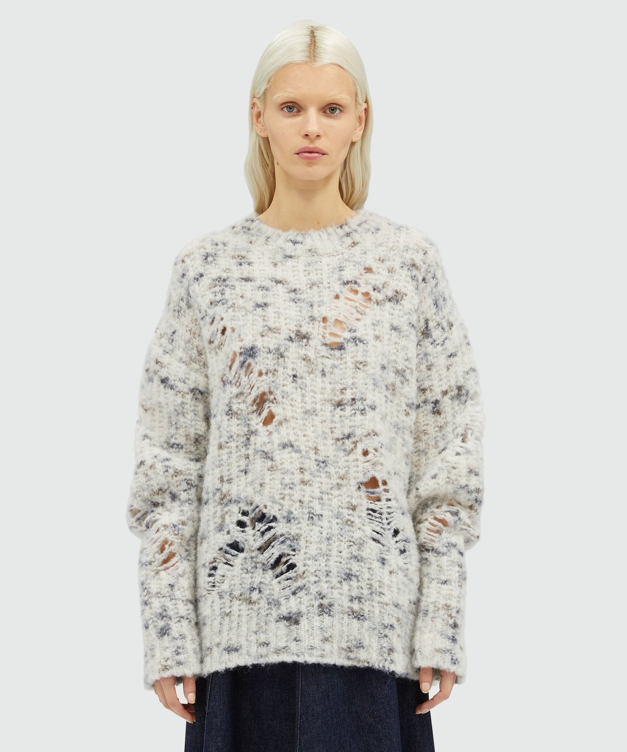 Beige alpaca and wool sweater - 2