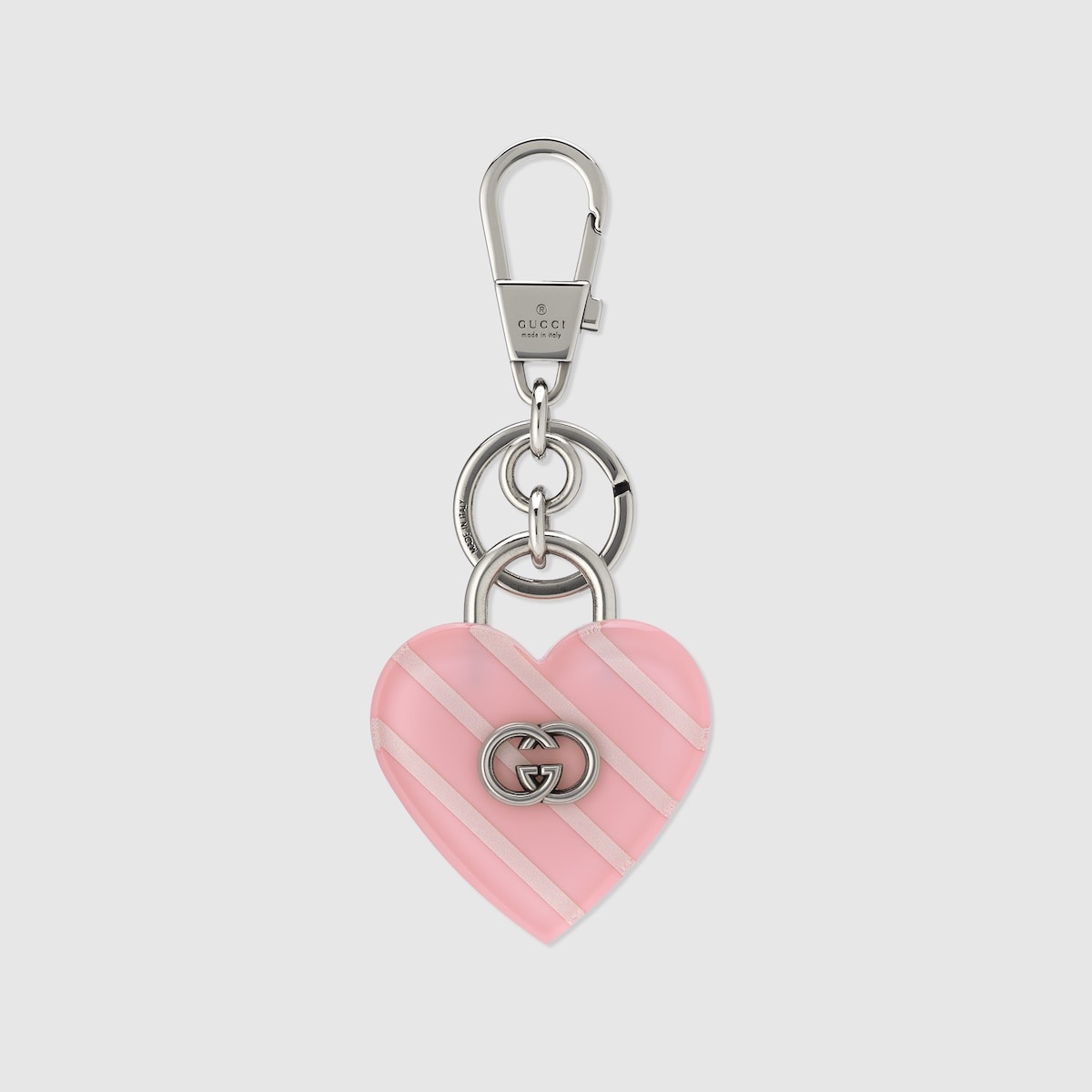 Interlocking G heart-shaped keychain - 1