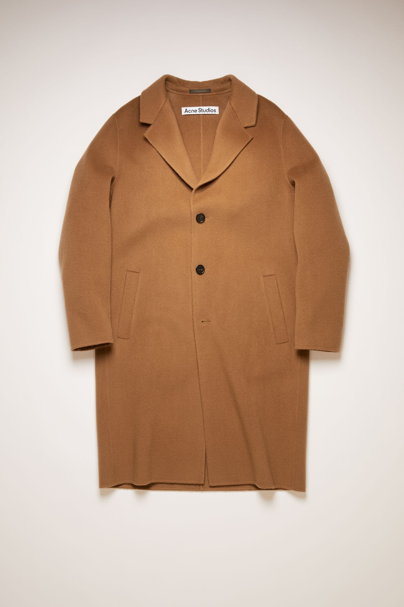 Double-faced wool coat light camel 1