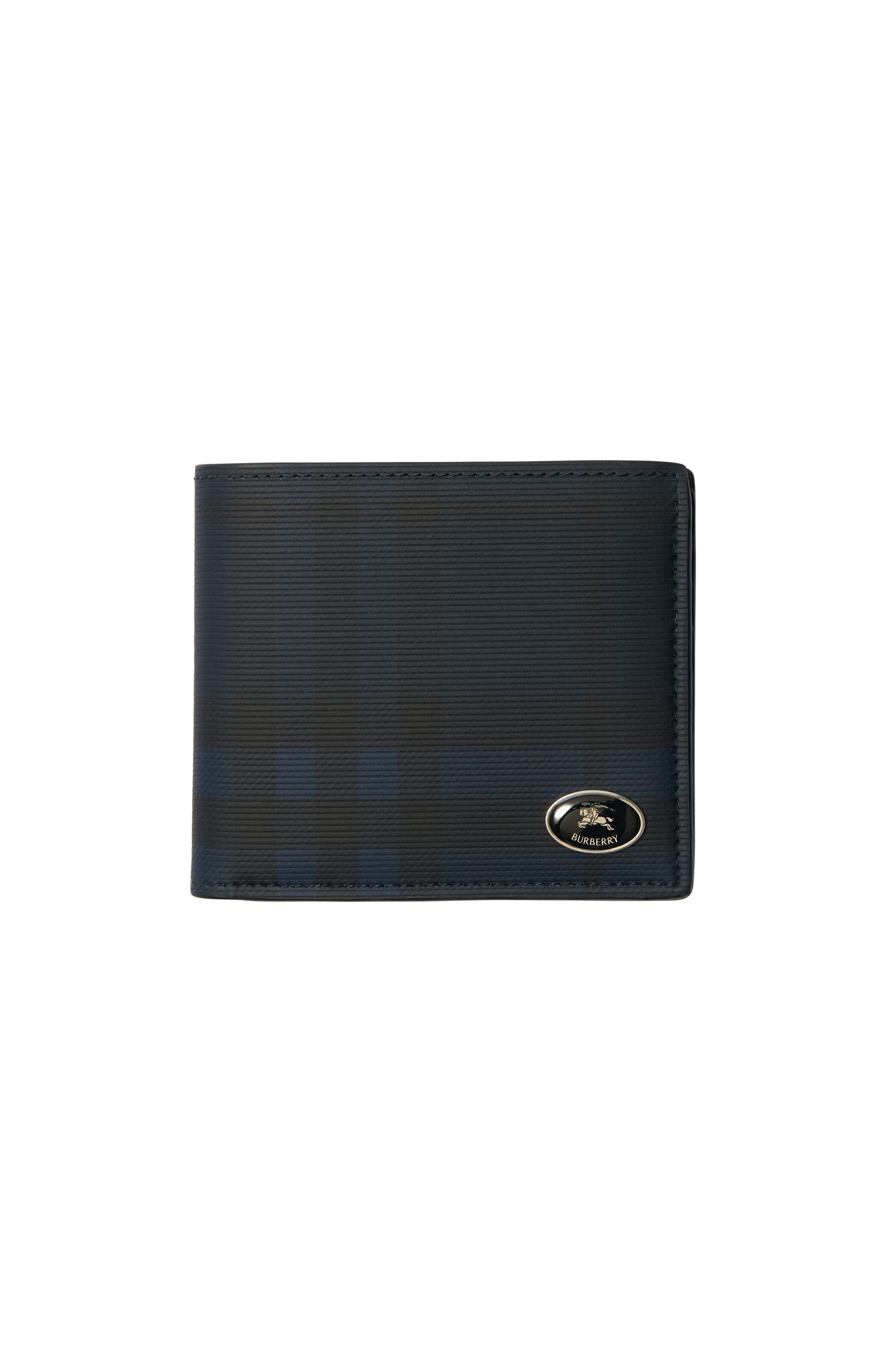 burberry Check Bifold Wallet in Navy at Nordstrom - 1