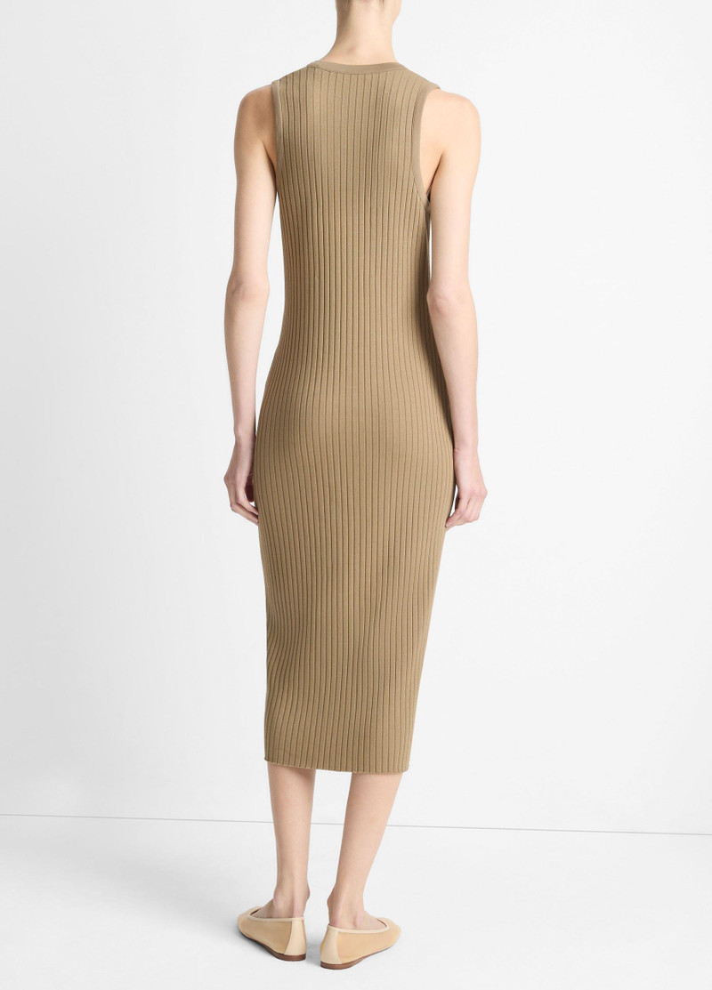 Vince Ribbed Cotton-Blend Button-Front Dress outlook