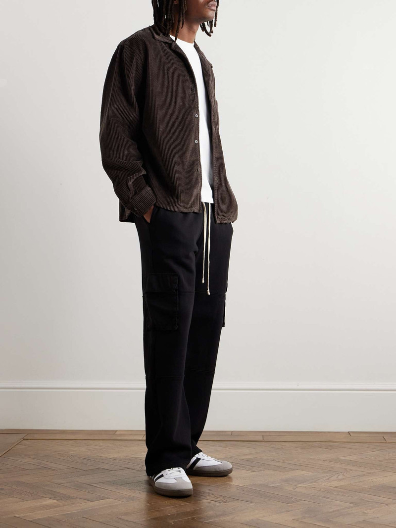 LES TIEN Camp-Collar Garment-Dyed Cotton-Corduroy Shirt outlook