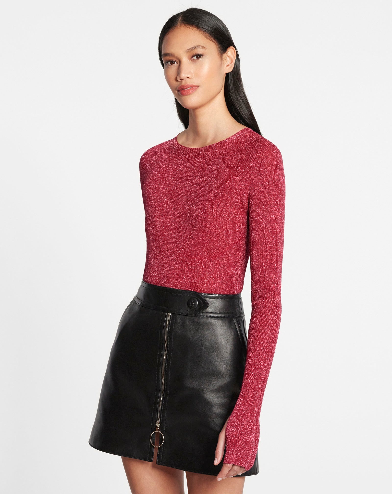 WHOLEGARMENT ROUND NECK TOP - 2