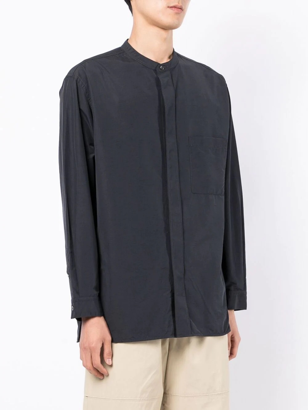 band-collar shirt - 3