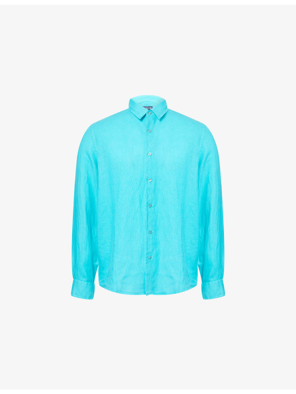 Caroubis patch-pocket regular-fit linen shirt - 1