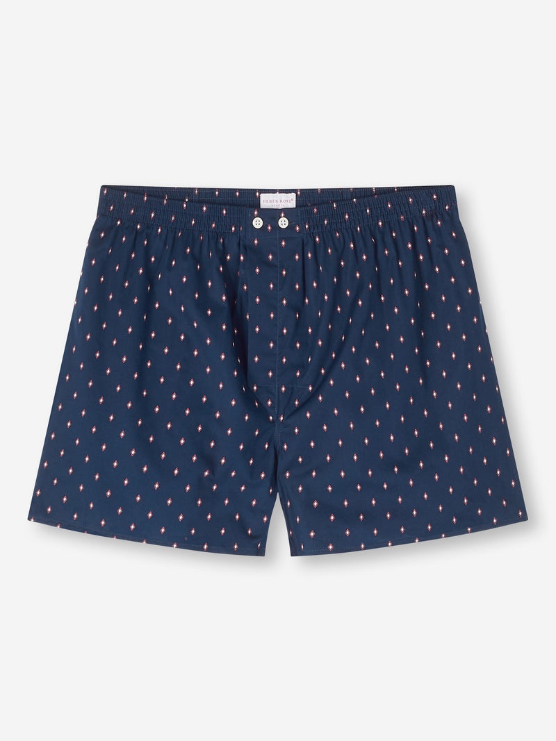 Men's Classic Fit Boxers Nelson 96 Cotton Batiste Navy - 1