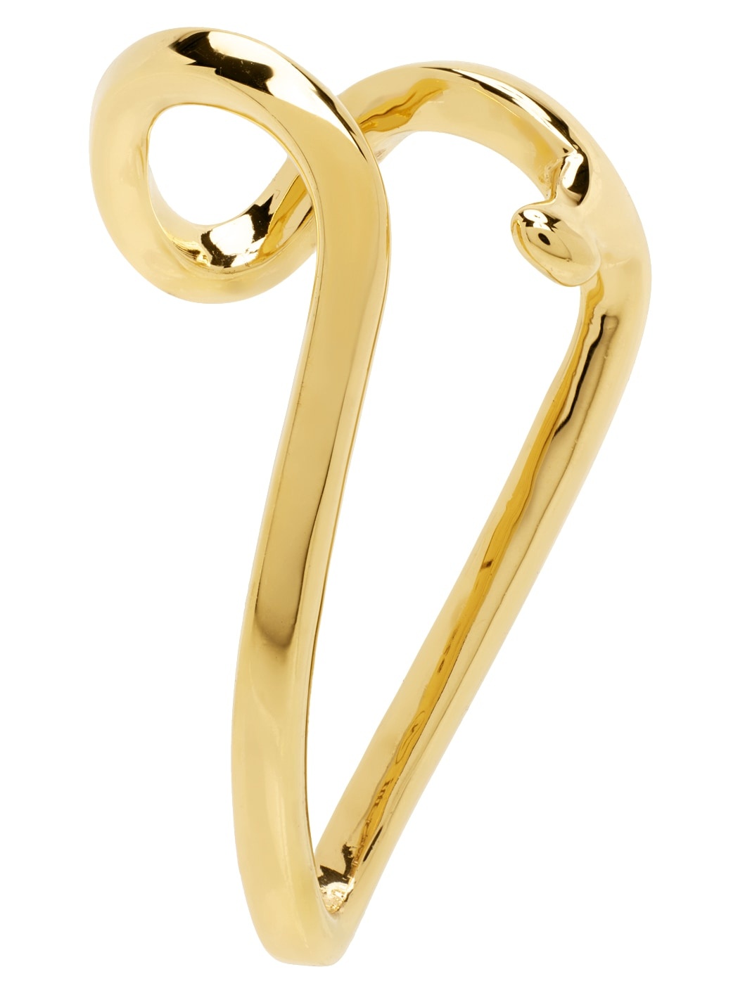 Gold Alan Crocetti Edition Abstract Heart Single Ear Cuff - 2