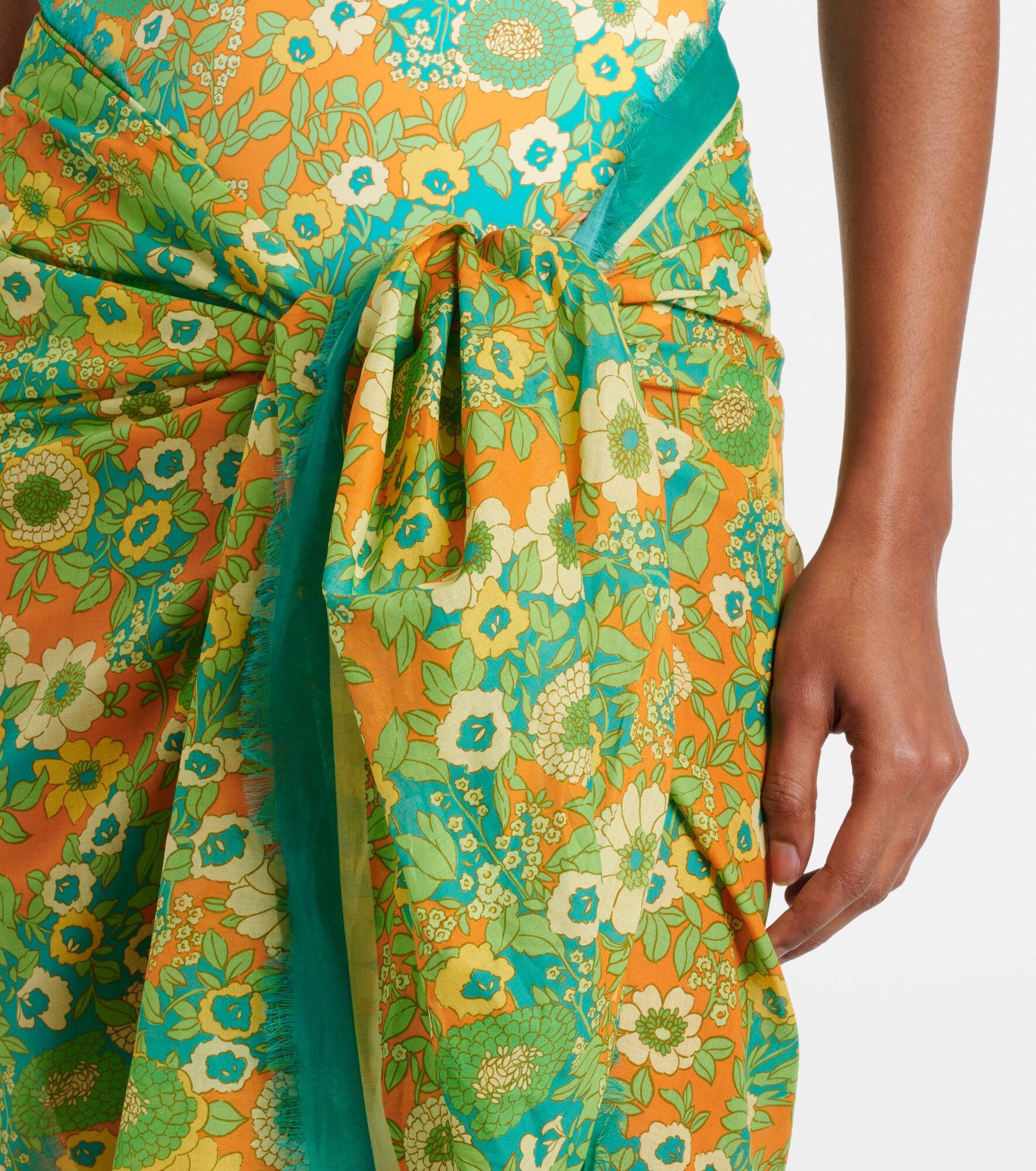 Jeff printed cotton beach cover-up - 4
