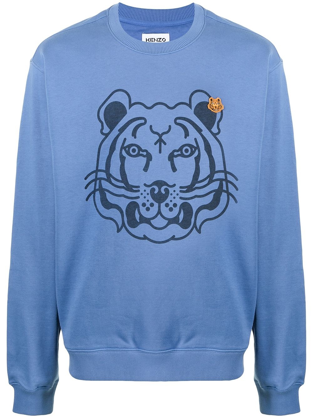 Tiger-print crew neck sweatshirt - 1