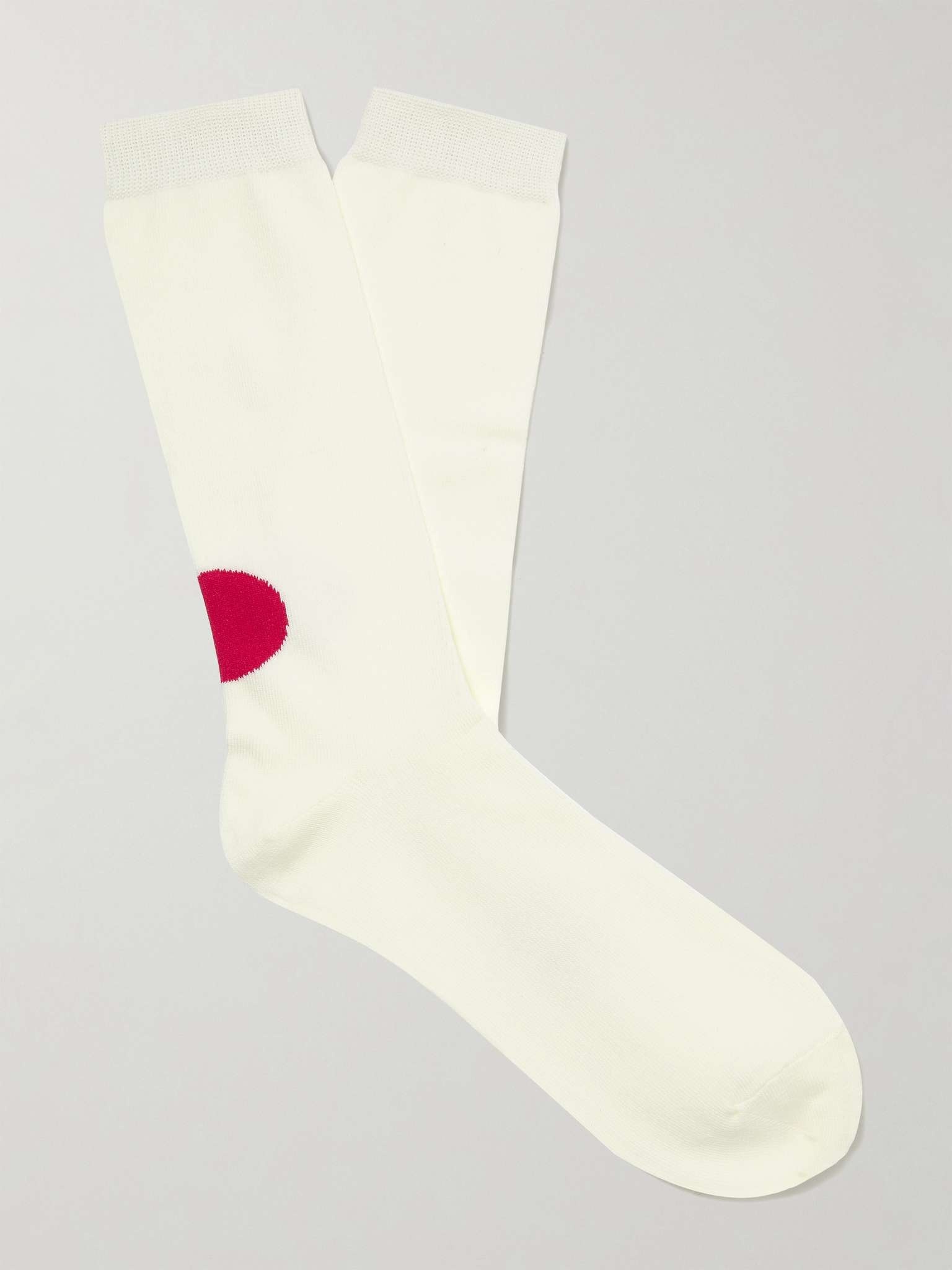 Intarsia Cotton-Blend Socks - 1