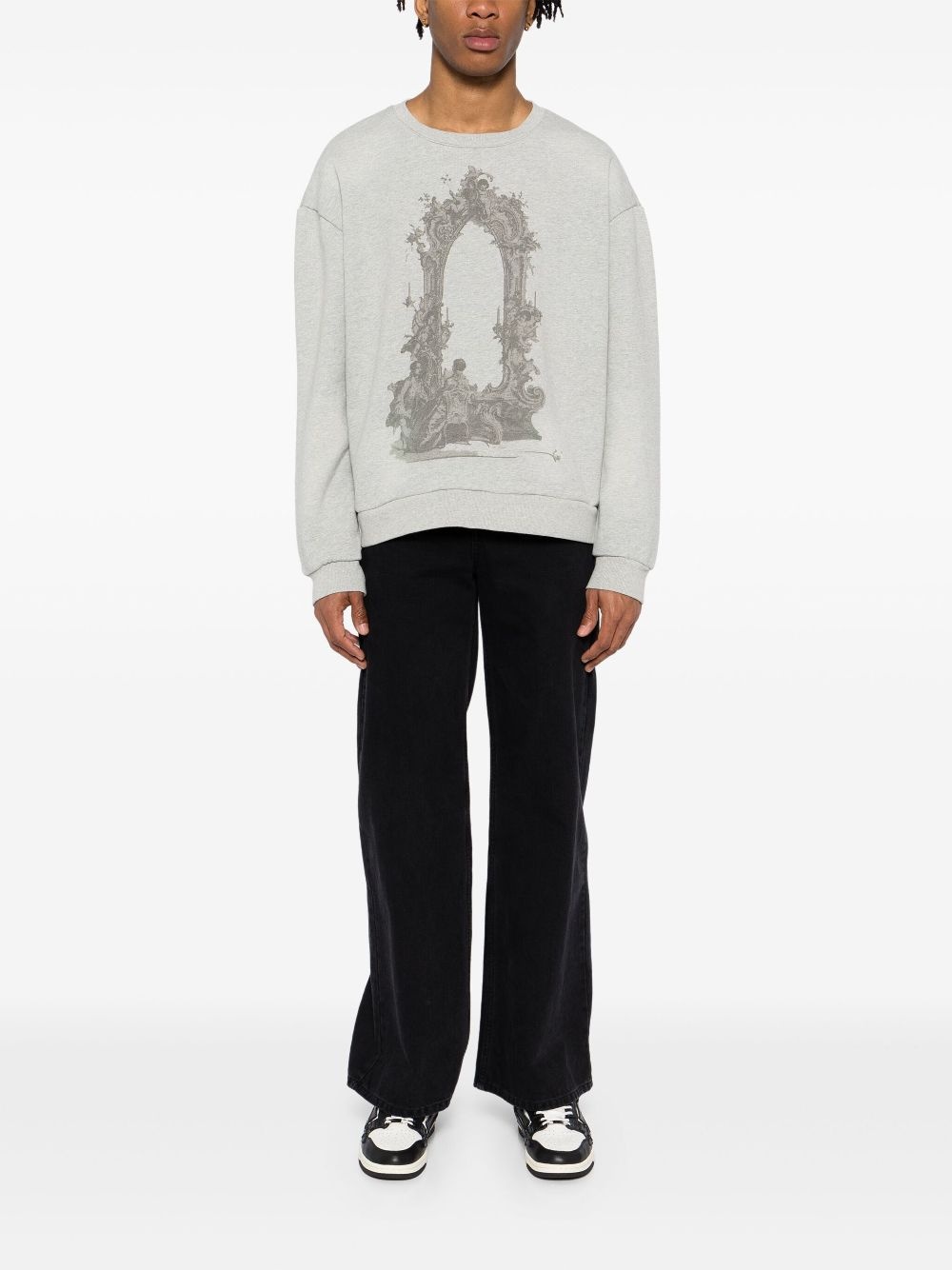 graphic print sweater - 2