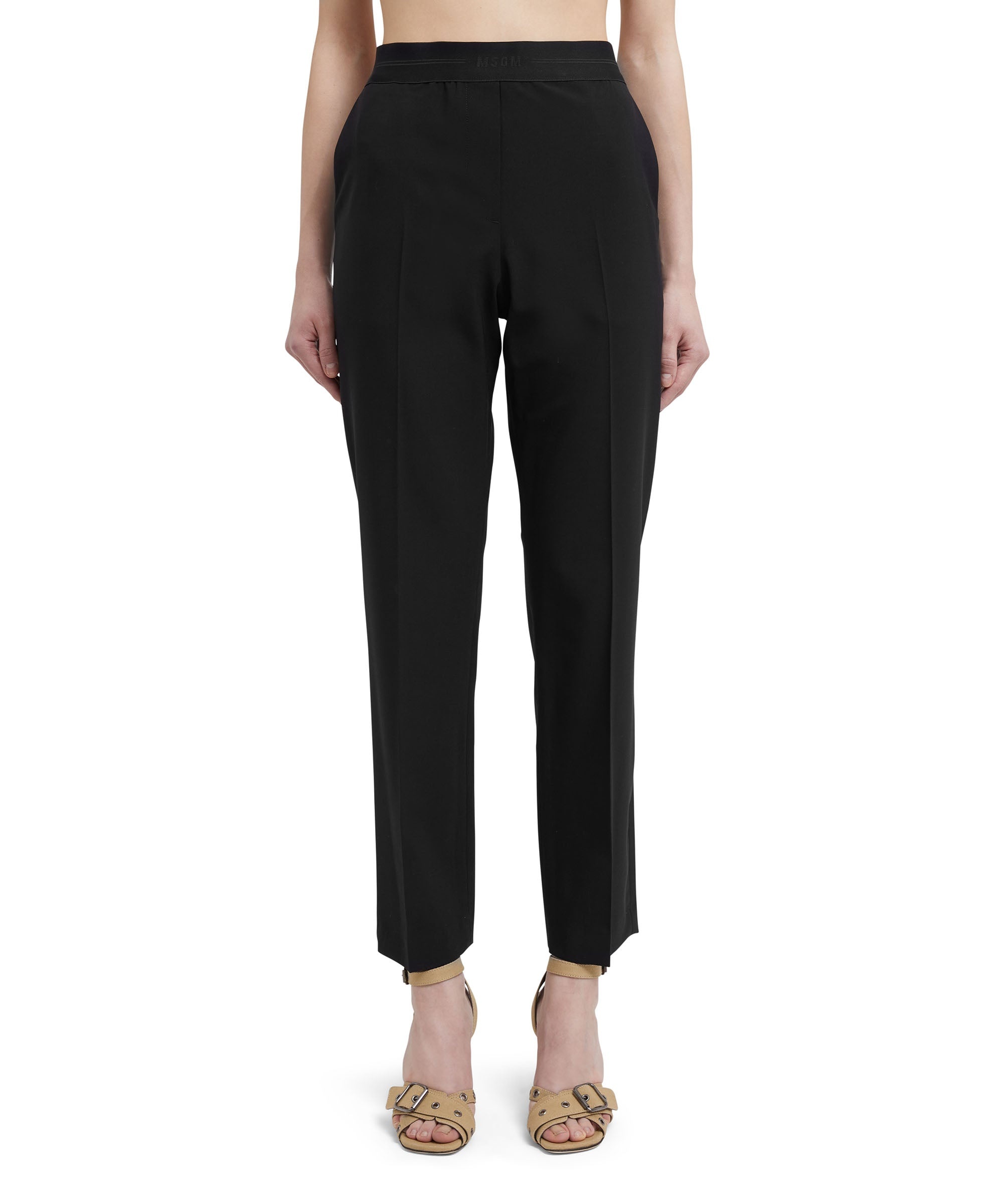 Slim-fit pants with logoed elastic waistband - 2