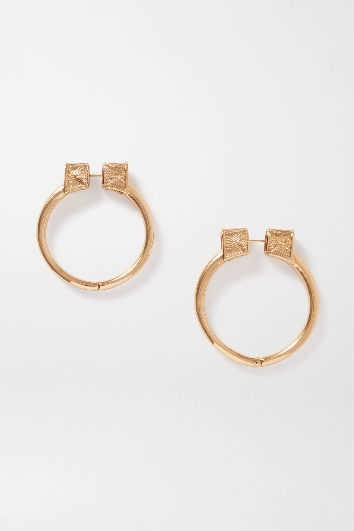 Gold-tone hoop earrings - 1