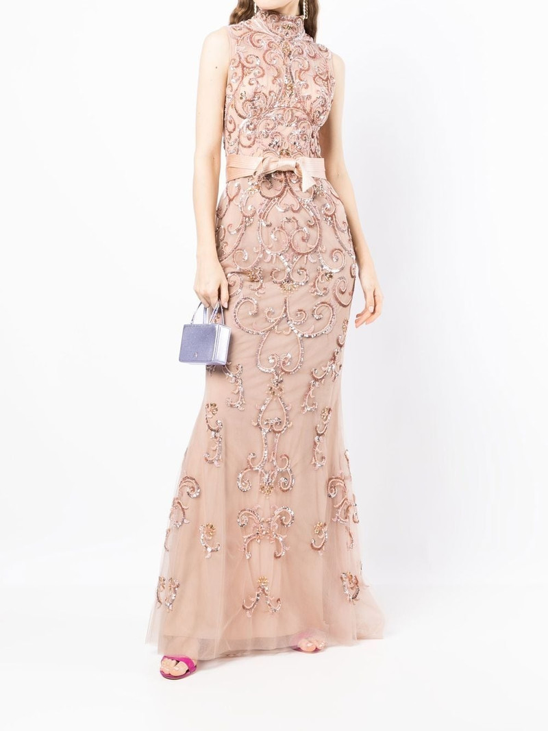 ZUHAIR MURAD high neck embellished gown outlook