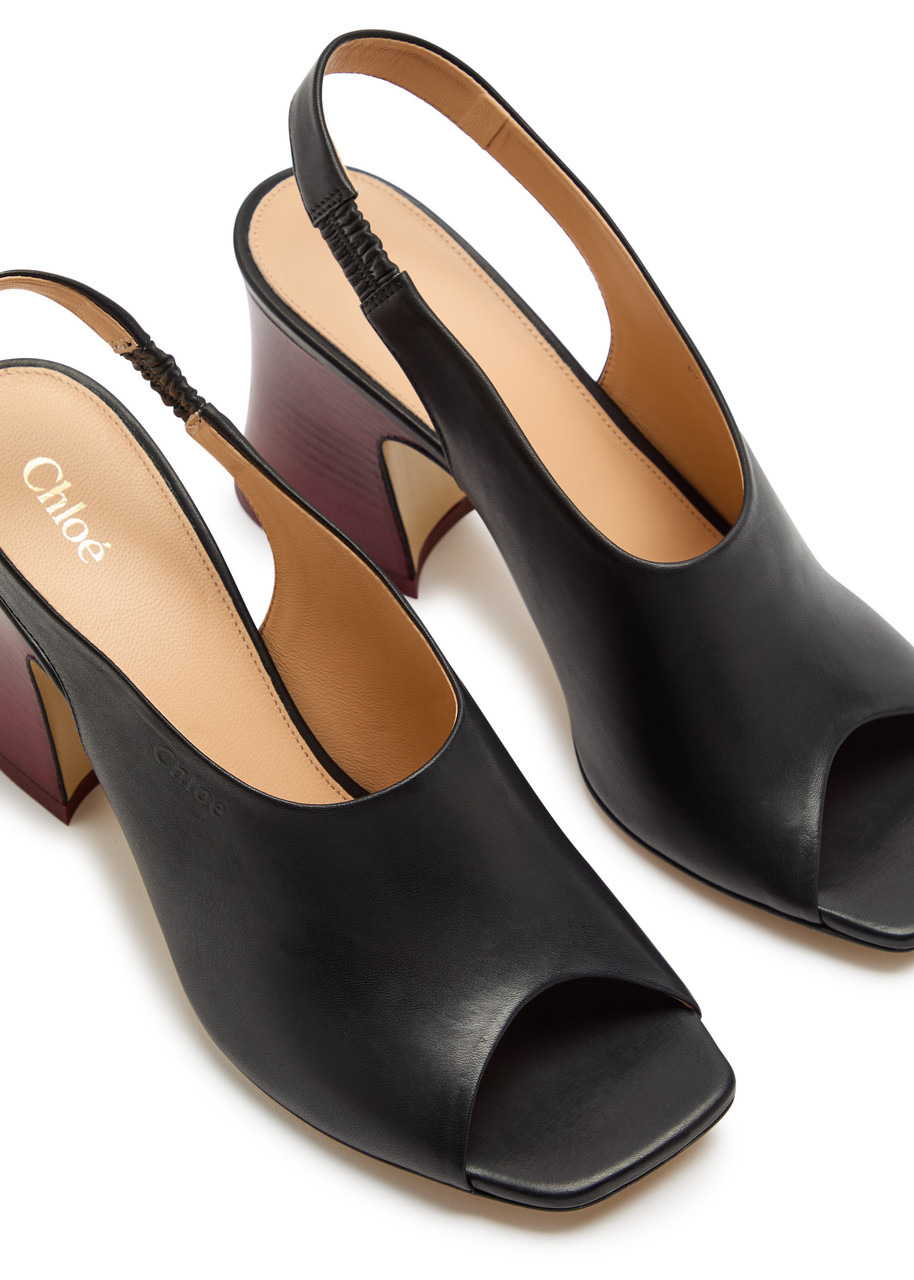 Chloe Janis 80 Leather Slingback Sandals - 3