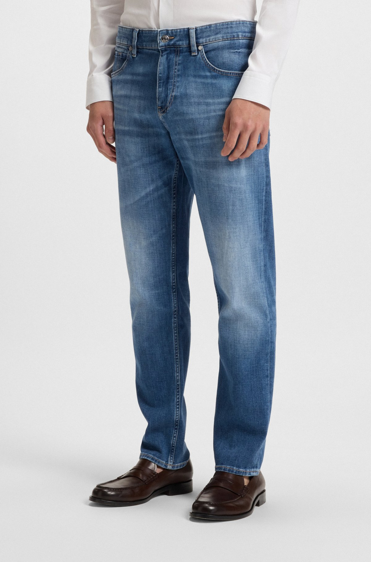 MAINE REGULAR-FIT JEANS IN BLUE COMFORT-STRETCH DENIM - 2