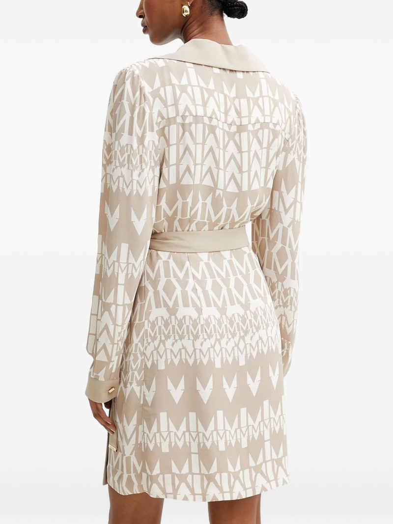 belted geometric-pattern mini dress 3