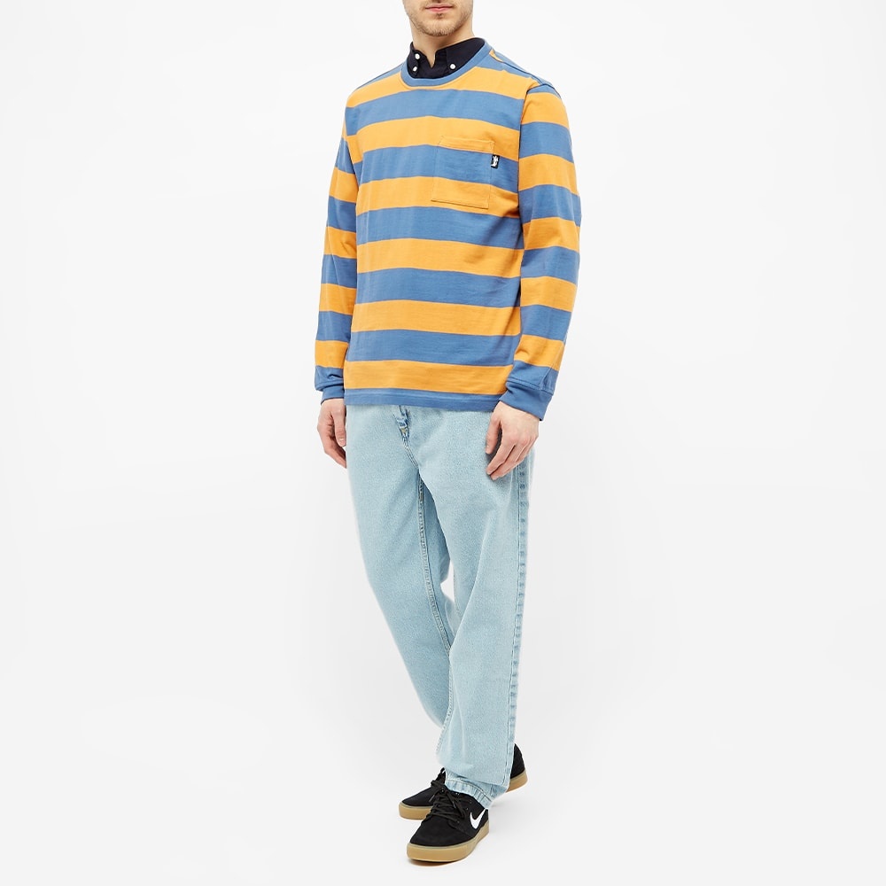 Stussy Long Sleeve Classic Stripe Crew Tee - 5