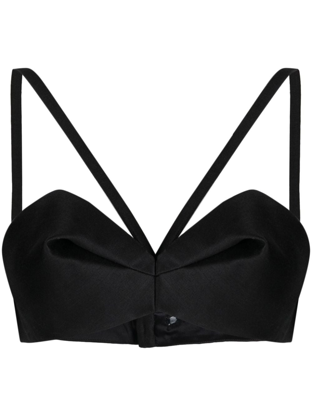 gathered bustier crop top - 1