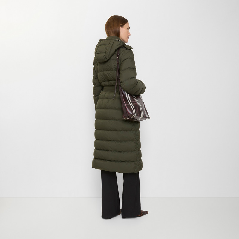 Long Nylon Hooded Puffer Coat 3