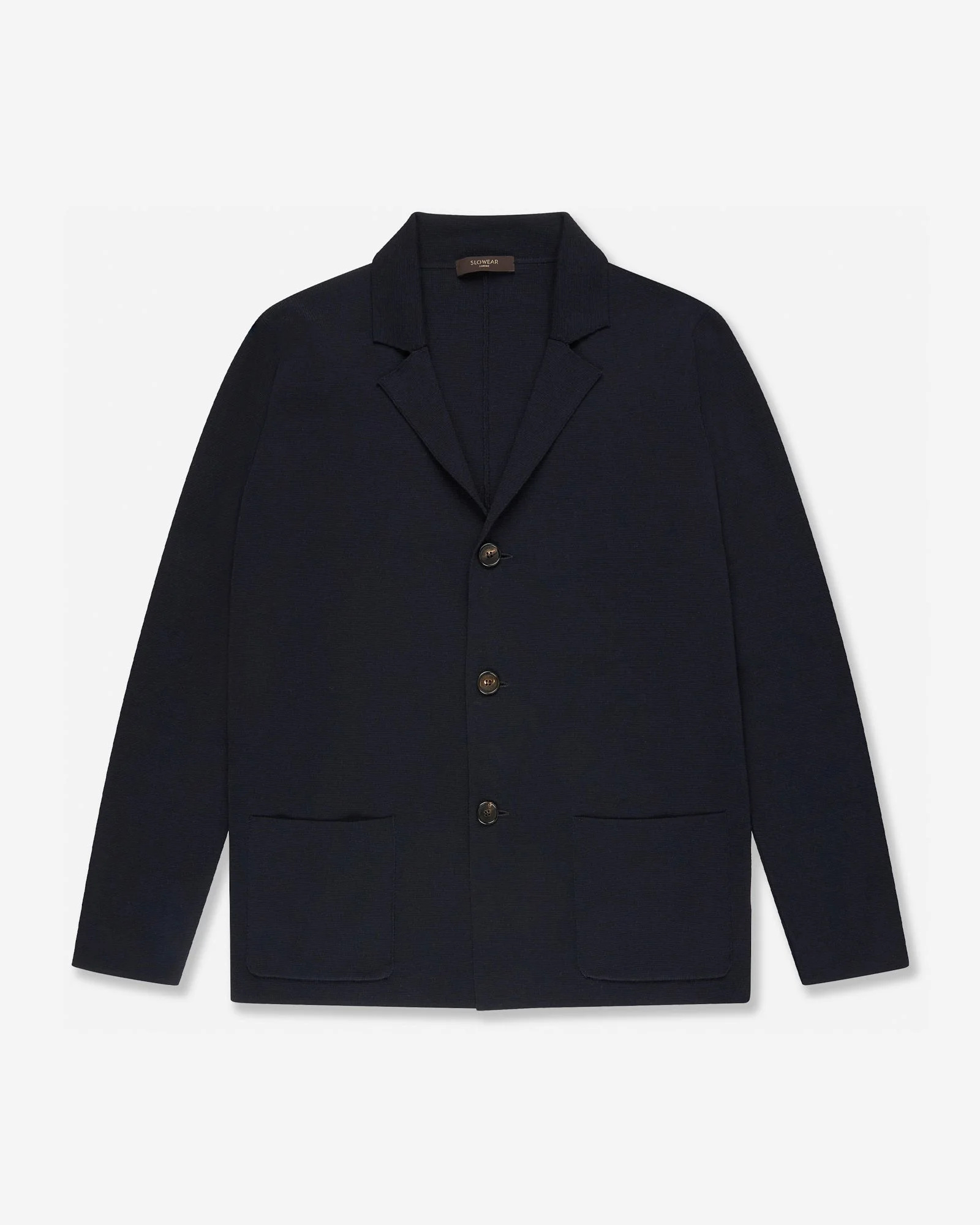 Slim fit cotton crepe jacket - 1