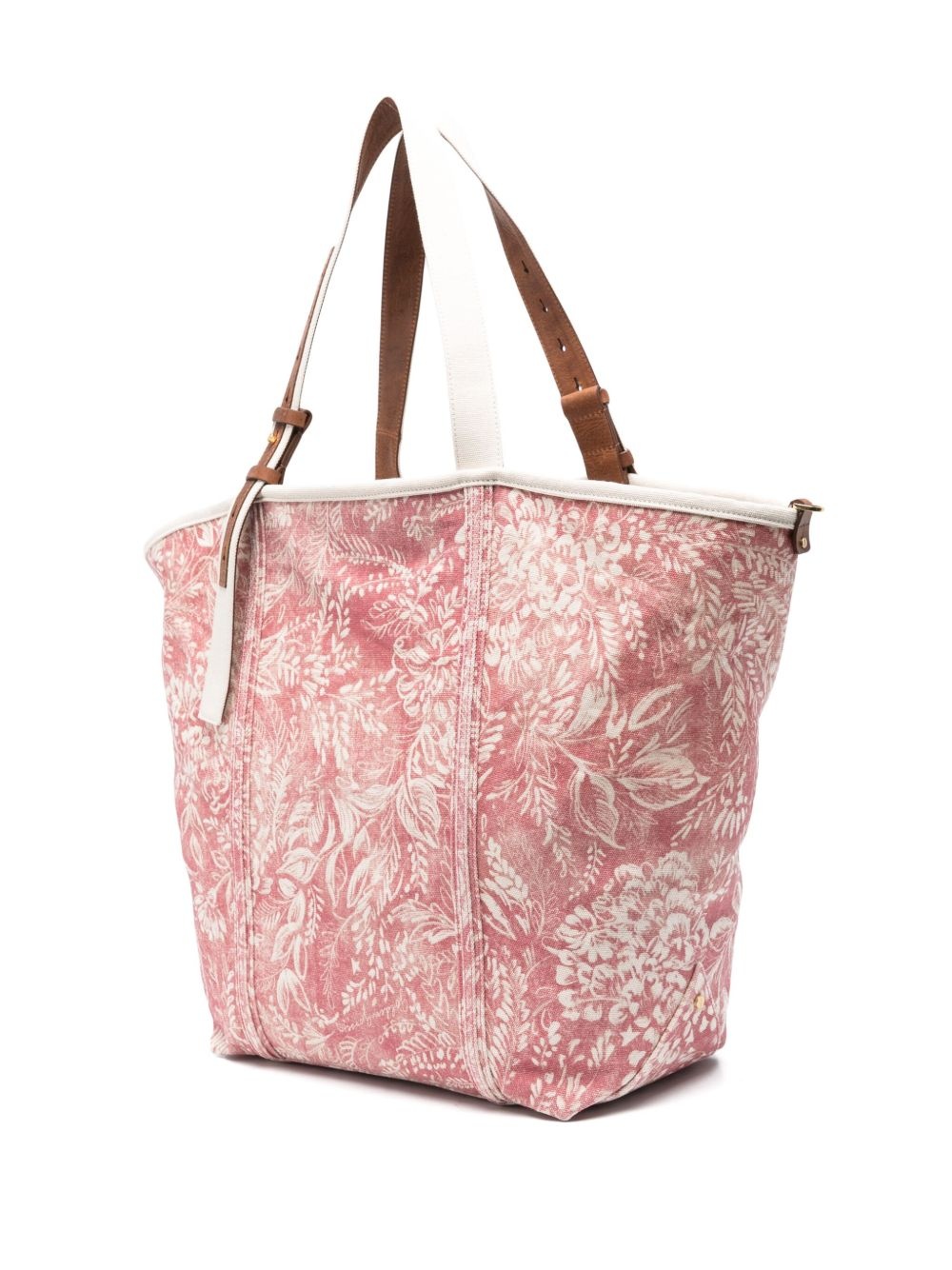 toile de jouy-print canvas tote bag - 3