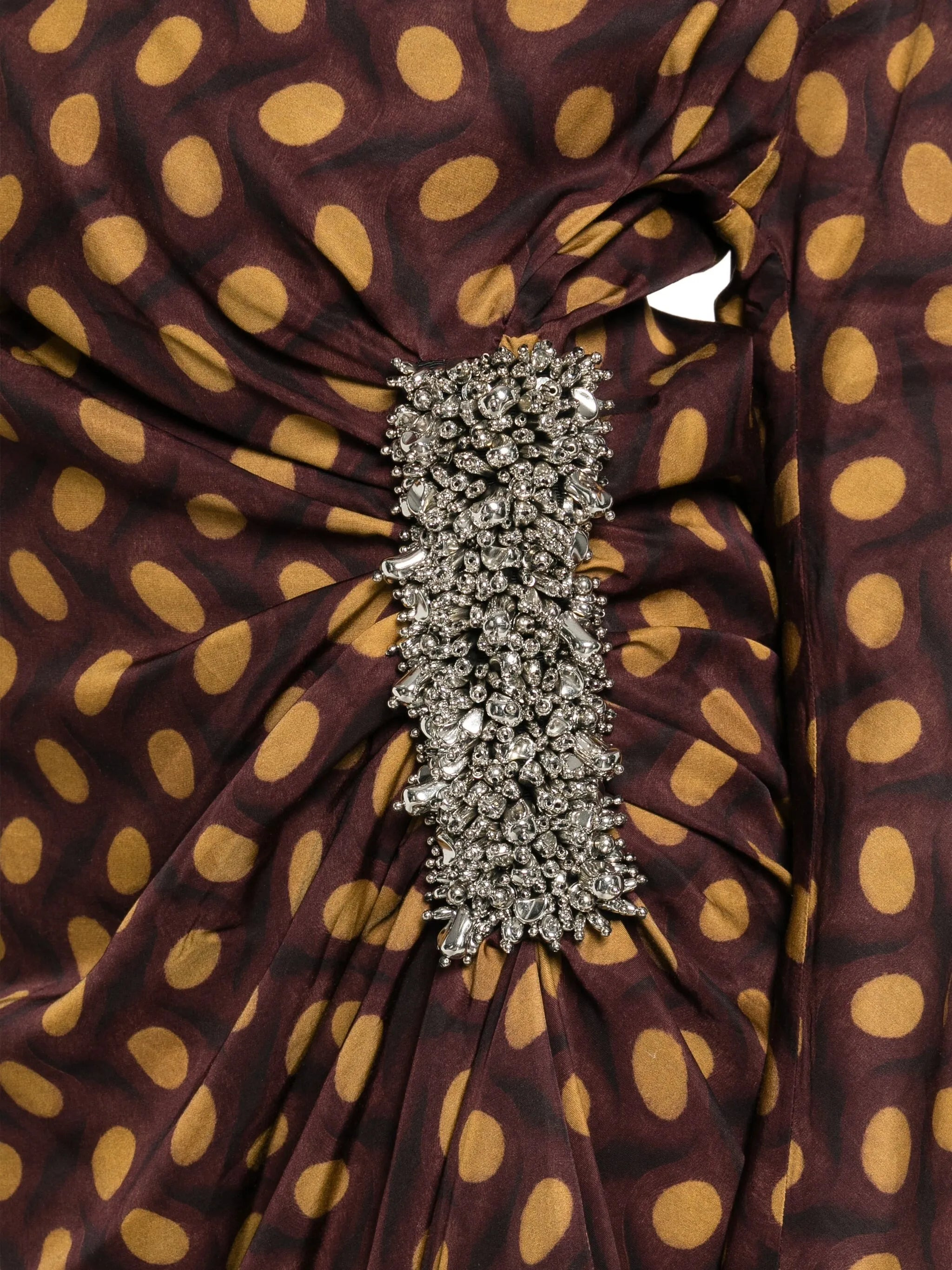 Dries Van Noten Polka-dot Draped Asymmetric Dress - 2