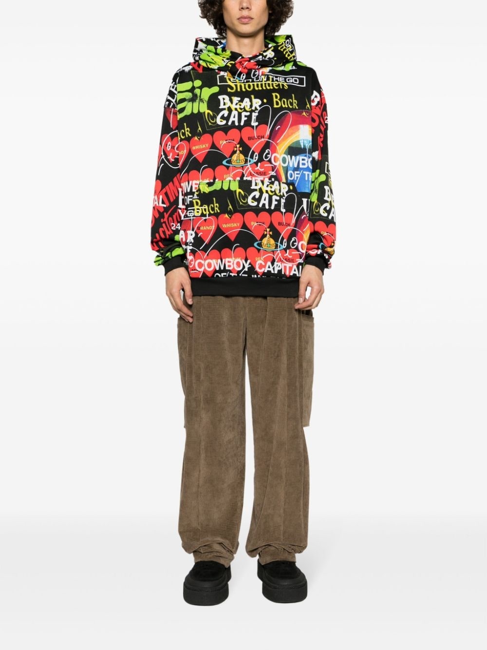 Orb graphic-print jersey hoodie - 2