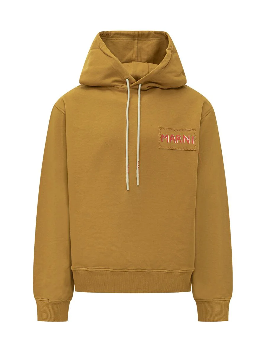 Marni Marni Hoodie With Logo Patch - 1