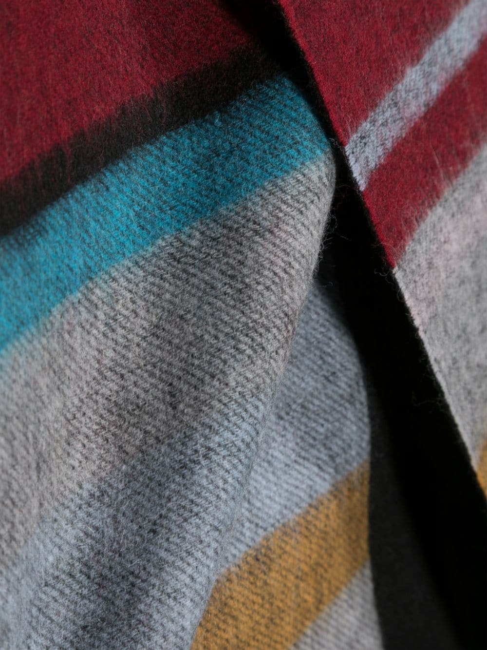 striped fringed scarf - 3