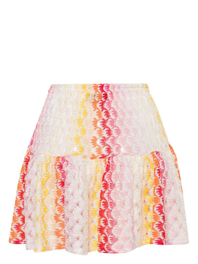 Missoni lace-effect ruffled-detailed skirt outlook