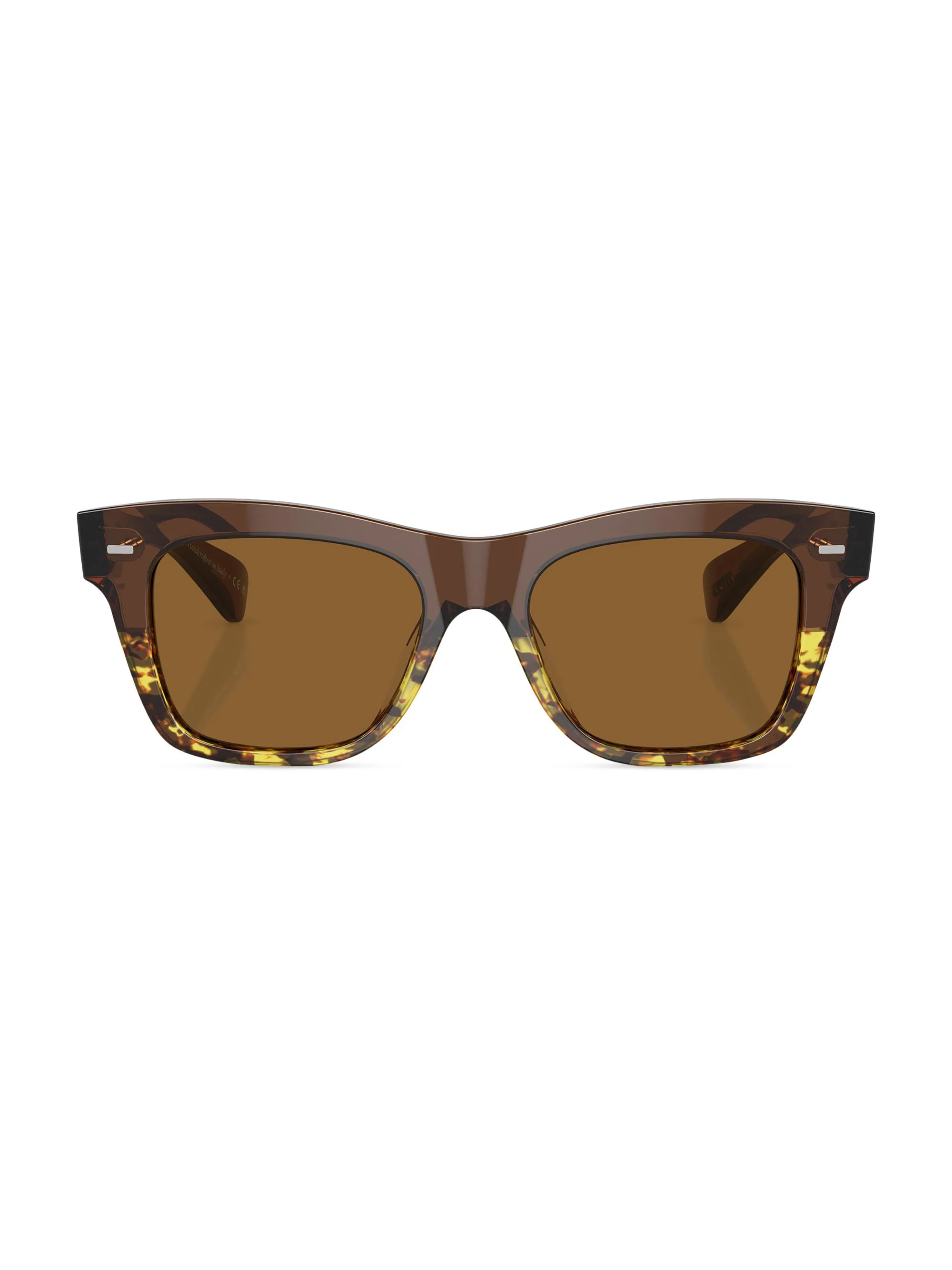 Women's Ms. Oliver Pillow 51MM Square Sunglasses - Transparent Havana Orange - 1