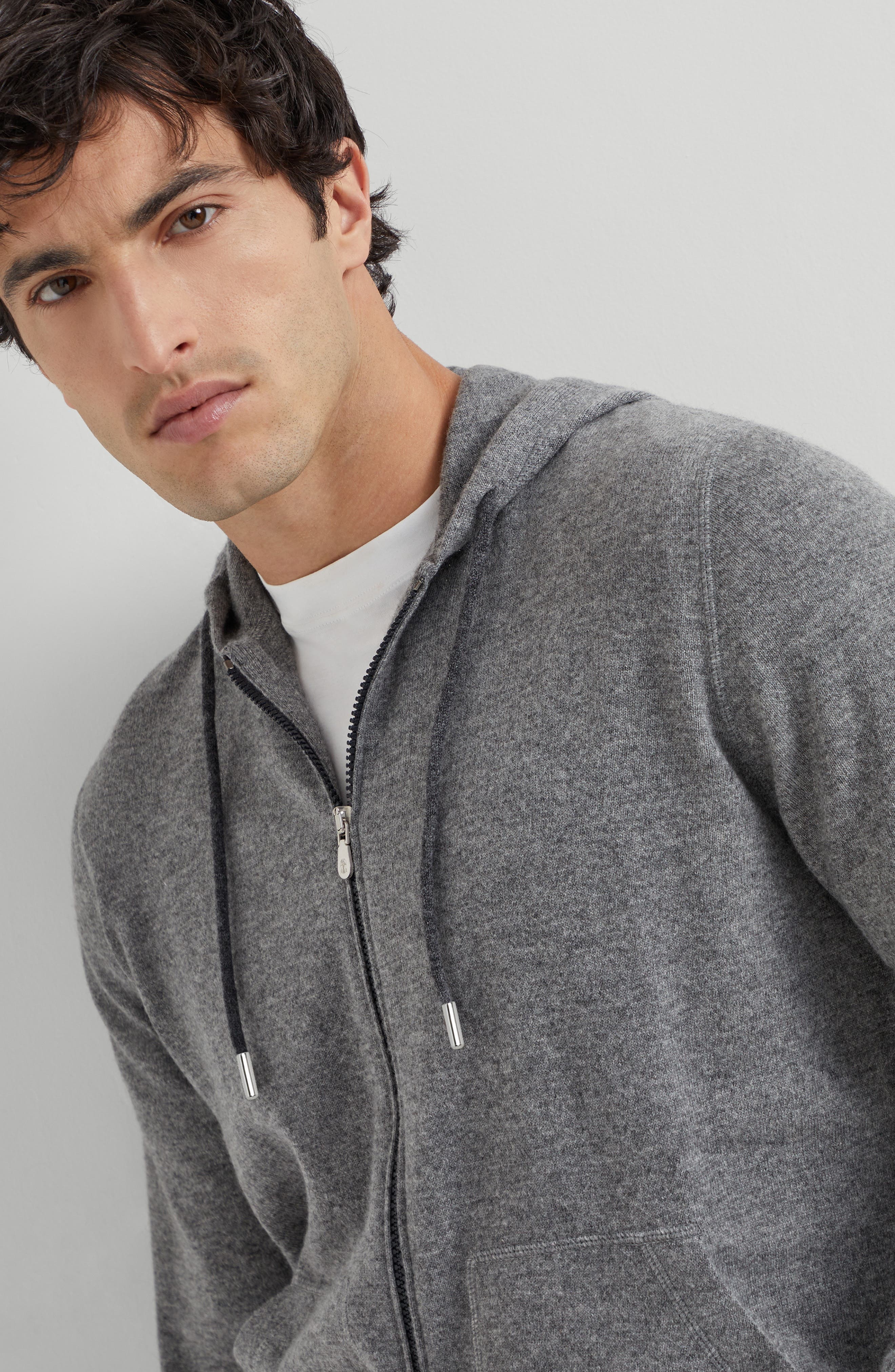 Brunello Cucinelli Sweatshirt-style cardigan in Dark Grey at Nordstrom - 4
