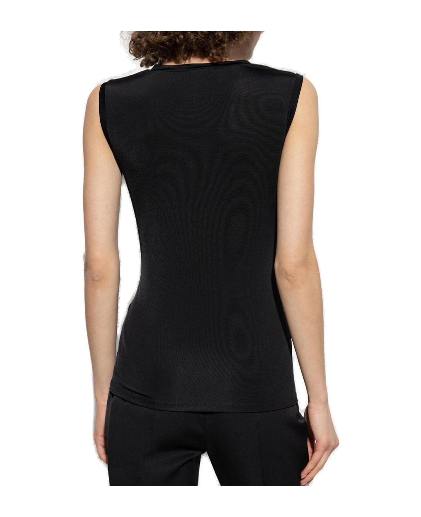 Logo Detailed Mesh Tank Top - 3